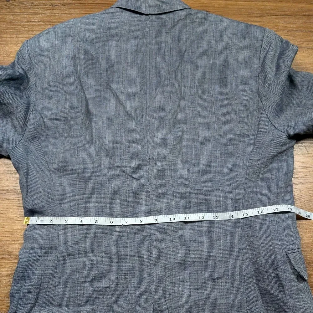 Vince Linen Blazer Sports Coat Jacket Men’s Size Medium Gray 2 Button Business